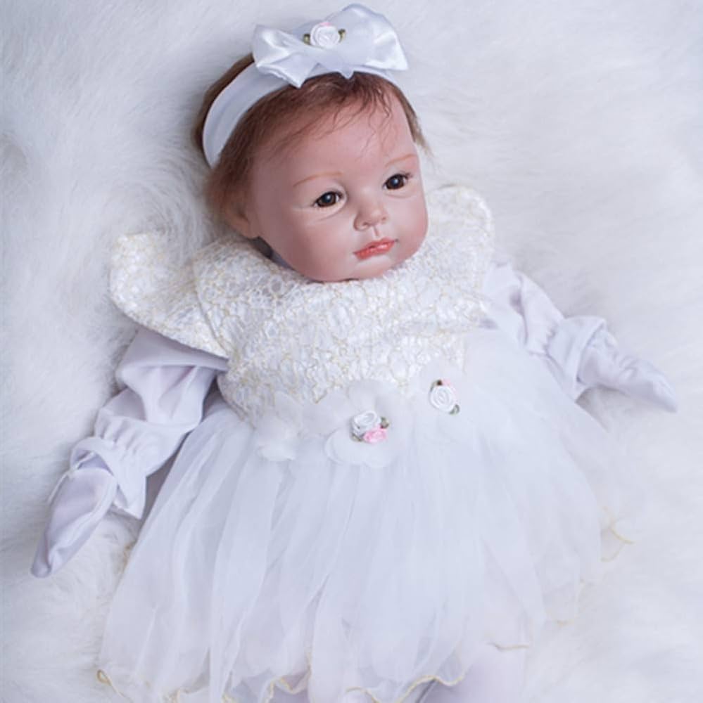 ZIYIUI 22 Inches 55 cm Doll Reborn Baby Girls Soft Vinyl